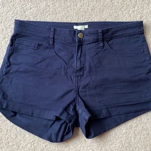 H&M Navy Blue High Rise High Waist Shorts 10
